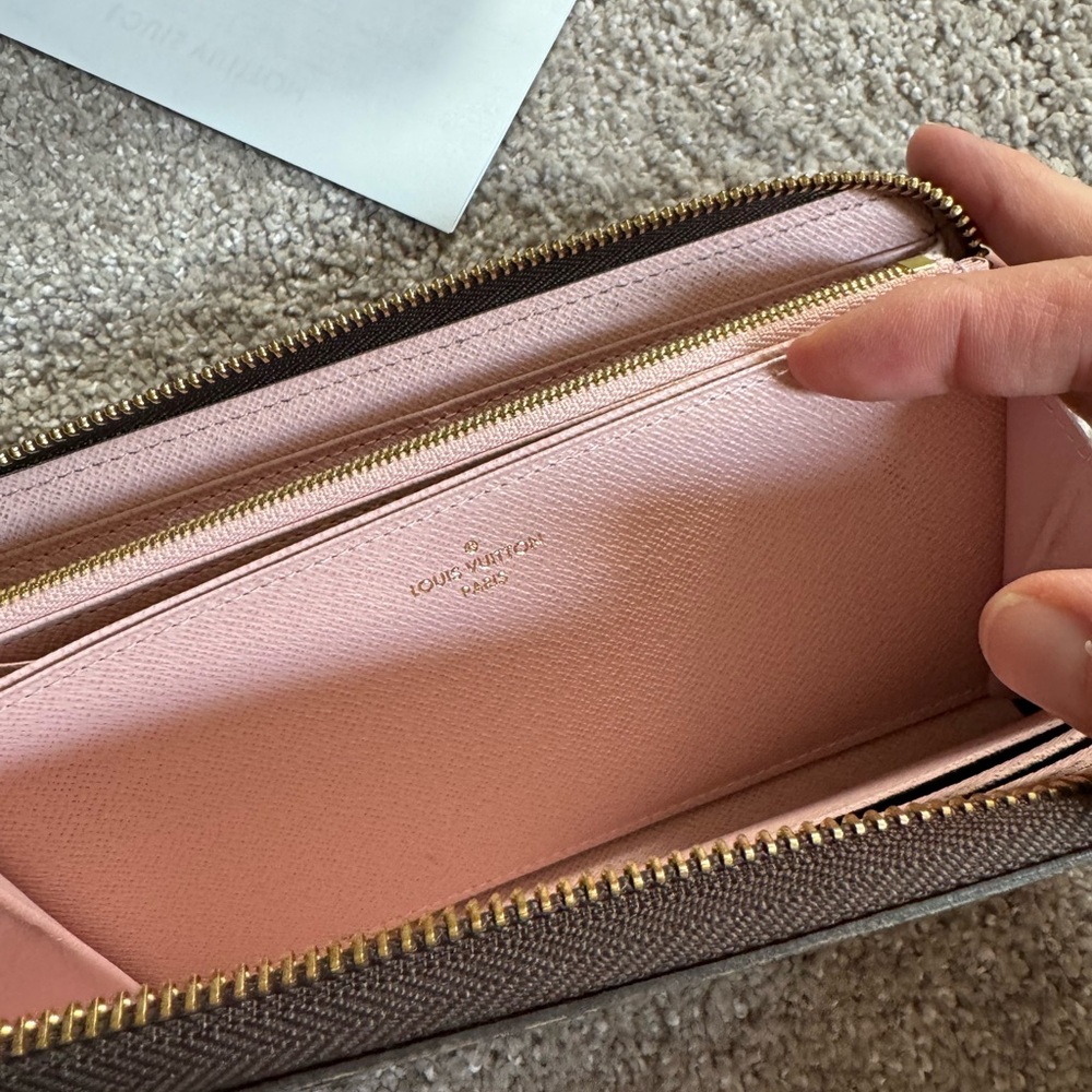 LV zippy monogram wallet rose ballerine pink logo Louis Vuitton canvas long - Picture 7 of 10